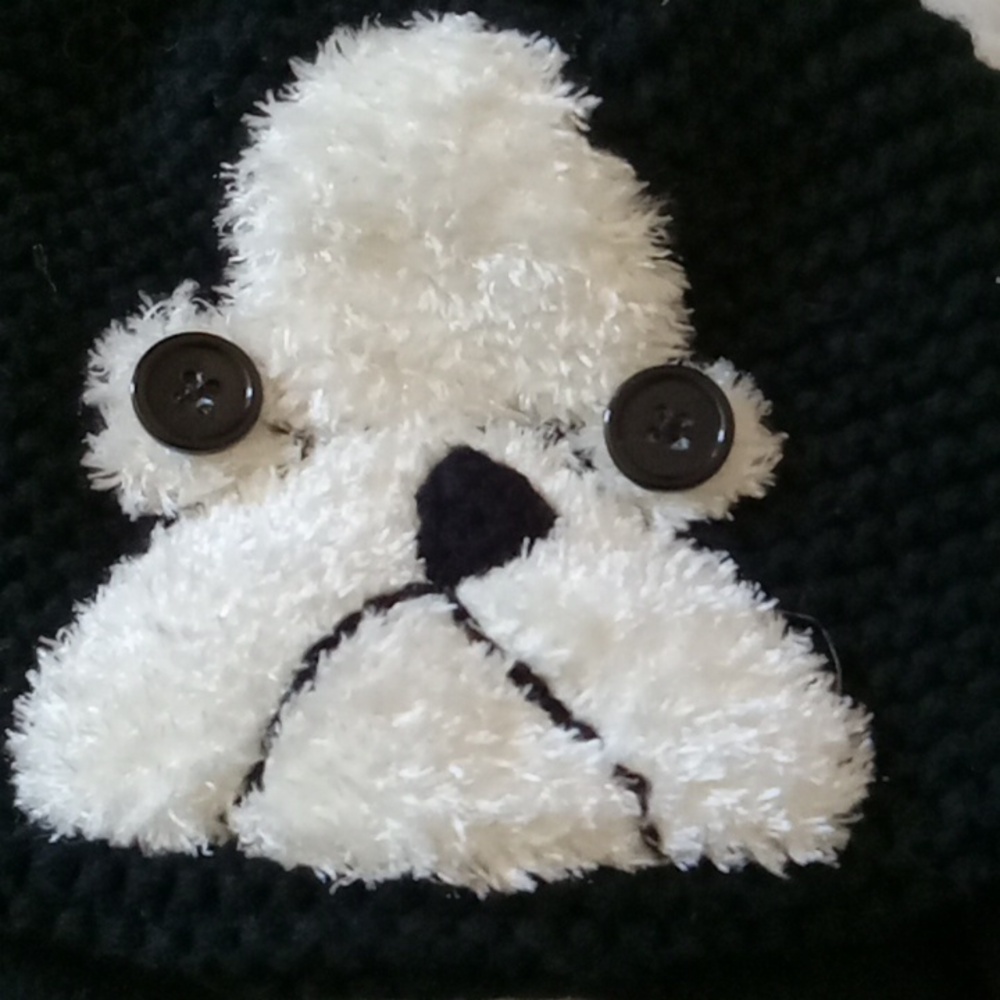 ⭐️ Host Pick ⭐️ Kids | Cute Bull Dog Black White Button Hat - Picture 3 of 5